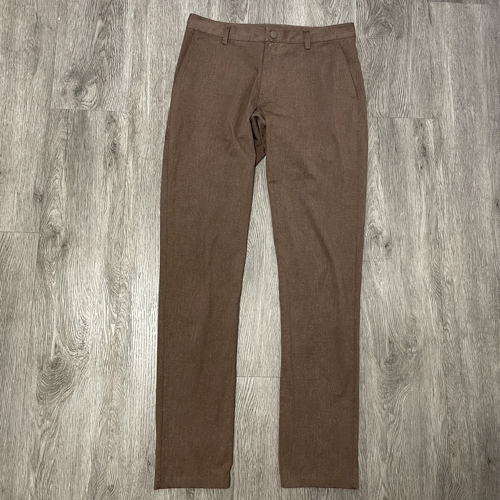 Rhone Pants Mens 31x33 Brown Commuter Slim Fit Golf Chino Performance Stretch
